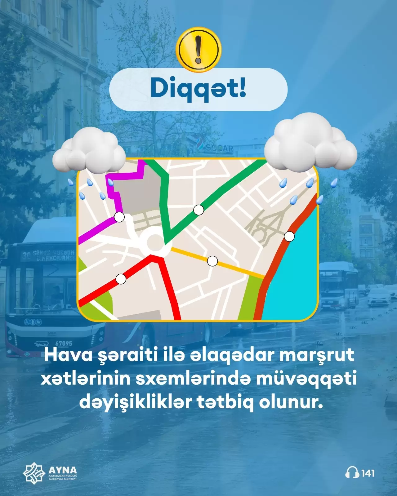 AYNA yollardakı son vəziyyəti açıqladı