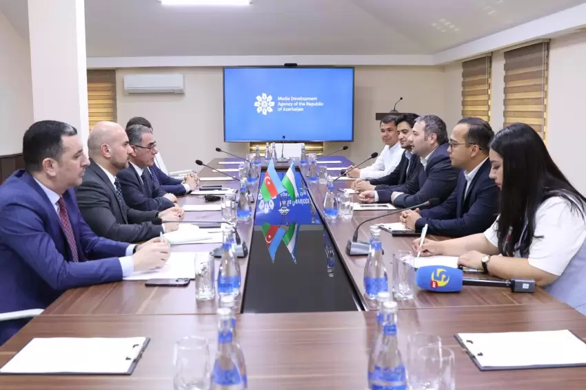 MEDİA Agentliyində Özbəkistandan gələn media rəsmiləri ilə görüş keçirilib - FOTOLAR