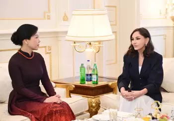 Azərbaycanın birinci xanımı Mehriban Əliyevanın Vyetnam Kommunist Partiyasının Mərkəzi Komitəsinin Baş katibinin xanımı ilə görüşü olub