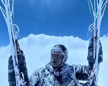 Çinli paraşütçü təsadüfən 8600 metr hündürlüyə qalxdı – 6 aylıq cəzalandırıldı