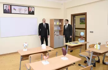 Prezident İsmayıllıda “Talıstan” liseyinin açılışını edib