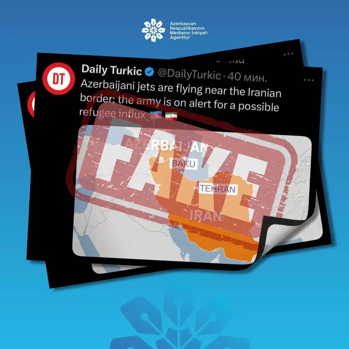 MEDİA açıqlama yaydı - Bu tip “xəbərlər” saxtadır və qətiyyən reallığı əks etdirmir