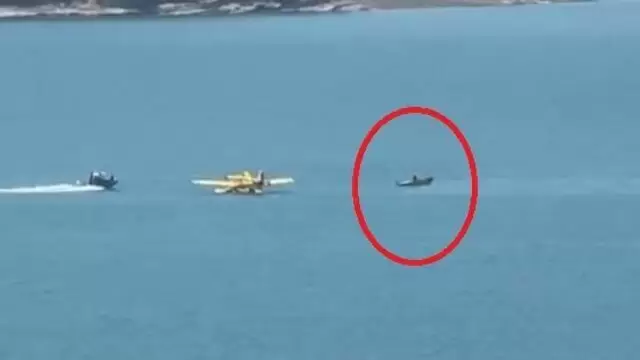 Yanğınsöndürən təyyarə gölə düşdü