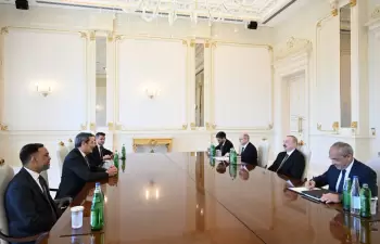 Prezident İlham Əliyev “Schlumberger Overseas S.A” şirkətinin baş icraçı direktorunu qəbul edib