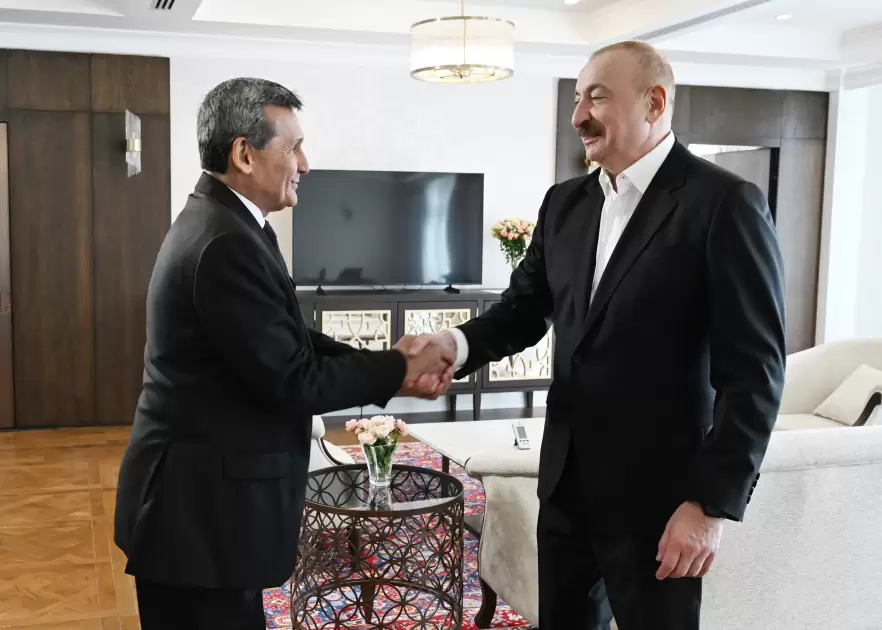 Azərbaycan Prezidenti İlham Əliyev Xankəndidə Türkmənistanın Nazirlər Kabineti Sədrinin müavinini qəbul edib