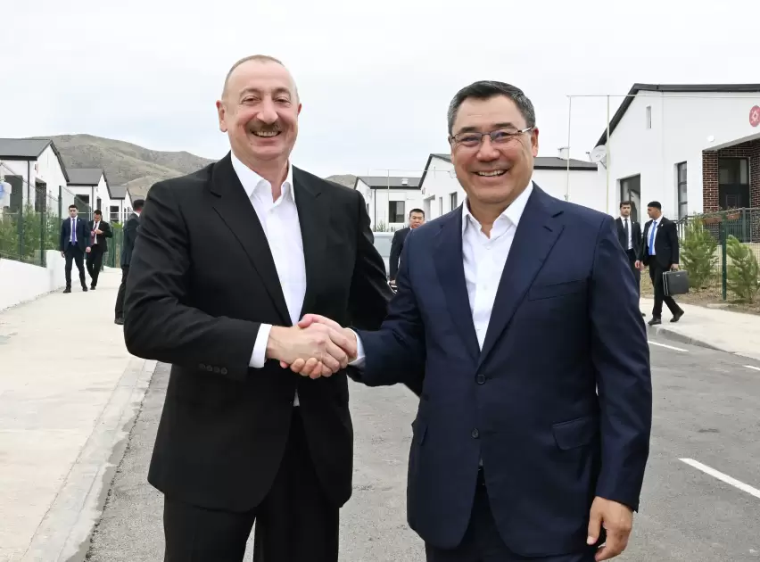 Azərbaycan və Qırğızıstan prezidentləri Ağdam rayonunun Xıdırlı kəndinin 1-ci mərhələsinin açılışında iştirak ediblər