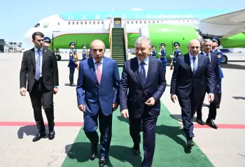 Özbəkistan Prezidenti Şavkat Mirziyoyev Azərbaycana dövlət səfərinə gəlib