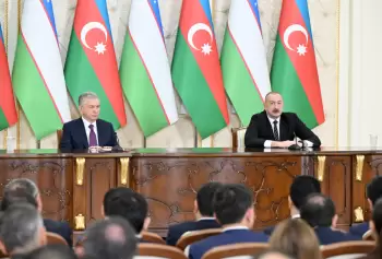 Azərbaycan Prezidenti İlham Əliyev və Özbəkistan Prezidenti Şavkat Mirziyoyev mətbuata bəyanatlarla çıxış ediblər