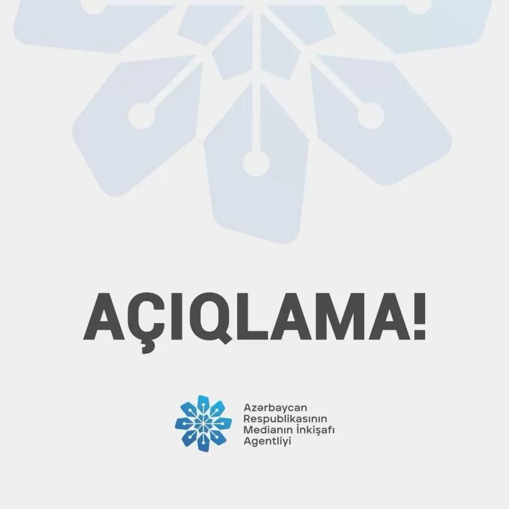 MEDİA bu saytla bağlı açıqlama yaydı