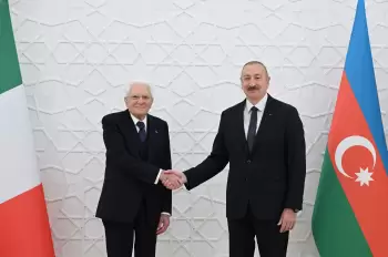 İtaliya Prezidenti Sercio Mattarellanın Bakıda rəsmi qarşılanma mərasimi olub