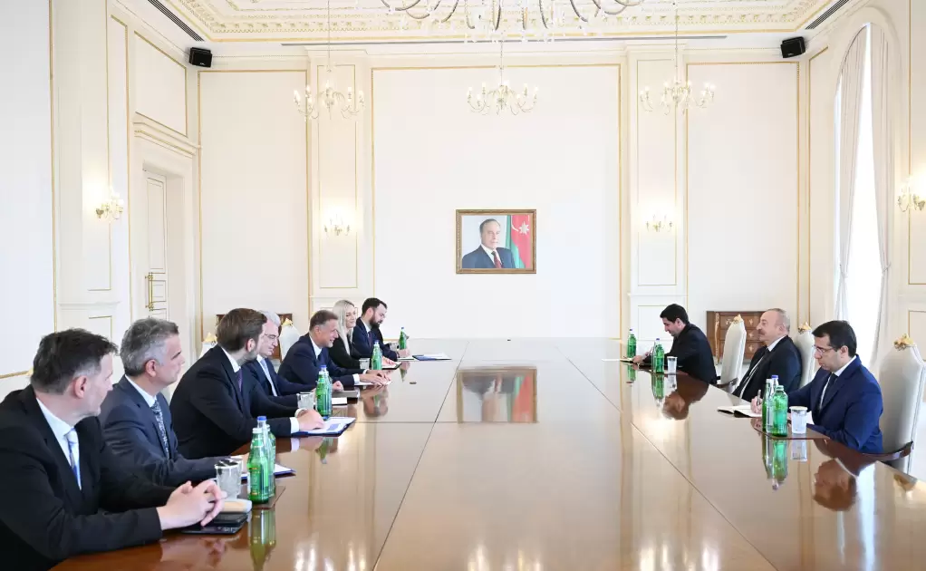 Prezident İlham Əliyev Xorvatiya parlamentinin nümayəndə heyətini qəbul edib