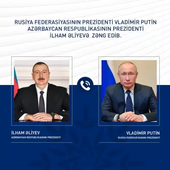 Vladimir Putin Azərbaycan Prezidenti İlham Əliyevə zəng edib