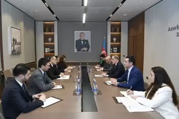 Nazir Ceyhun Bayramovun TÜRKPA-nın yeni baş katibi Ramil Həsən ilə görüşüb