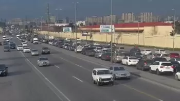 Şəhər şosesində xüsusi hərəkət zolağı yaradılıb - VİDEO