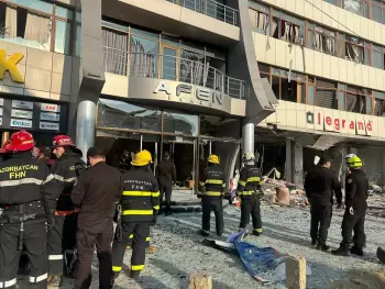“AFEN Plaza”da partlayış olub
