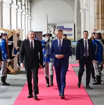 Prezident İlham Əliyevin Slovakiya Milli Şurasının sədri ilə təkbətək və geniş tərkibdə görüşləri olub