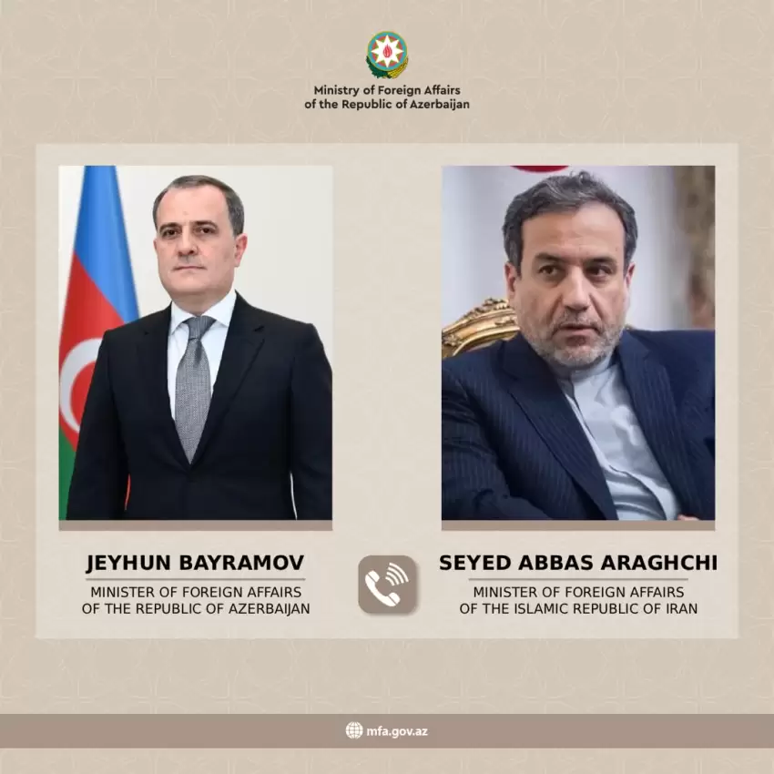 Ceyhun Bayramov İranın XİN rəhbəri ilə telefonla danışıb