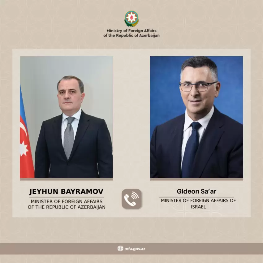 Gideon Sa’ar Azərbaycan XİN başçısı Ceyhun Bayramova zəng vurub