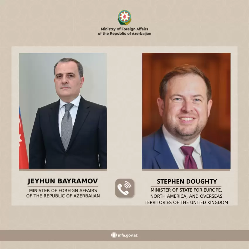 Britaniyalı nazir Azərbaycan XİN rəhbəri ilə Yaxın Şərqdə artmaqda olan hərbi eskalasiyanı müzakirə edib