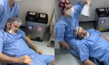 Həyat yoldaşının doğuşu zamanı huşunu itirən kişi internet ulduzuna çevrildi