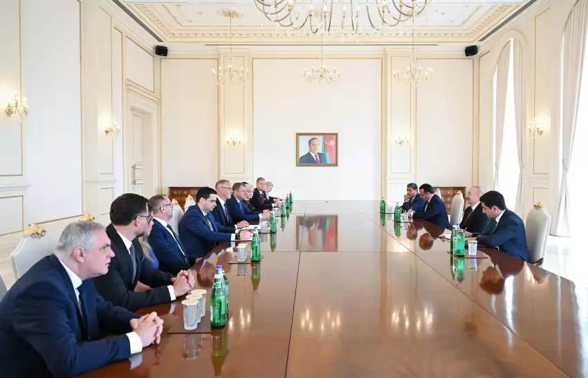 Prezident İlham Əliyev Slovakiya Milli Şurası sədrinin başçılıq etdiyi nümayəndə heyətini qəbul edib
