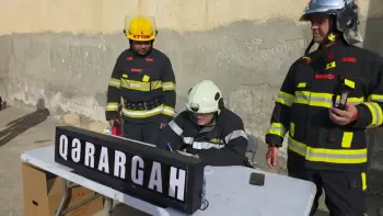 Lökbatandakı güclü yanğının söndürülməsinə helikopter cəlb olunub