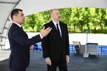 Prezident İlham Əliyev Zəngilan şəhərində “Zangilan City Park Hotel”in təməlini qoyub