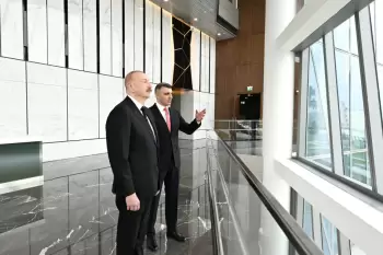 Prezident İlham Əliyev Mərkəzi Bankın yeni binasının açılışında iştirak edib