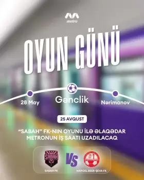 “Bakı metropoliteni”ndə iş saatı uzadılacaq