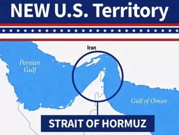 Tramp Hörmüz boğazının ABŞ ərazilərindən biri kimi göstərildiyi şəkil yayımlayıb