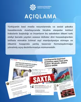 Media və Yayım Şurasının bəzi Türkiyə saytlarında yayılan dezinformasiya ilə bağlı açıqlaması