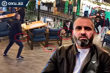 Bakıda kafedə davada bir nəfər öldürüldü - Anbaan video