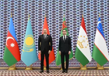 Prezident İlham Əliyev Azərbaycan və Mərkəzi Asiya Dövlət Başçılarının 8-ci Məşvərət görüşündə iştirak etmək üçün “Avaza” Kompleksinə gedib